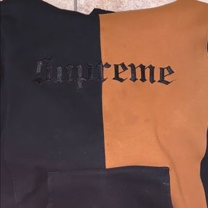 REAL Orange and Black Supreme Hoodie